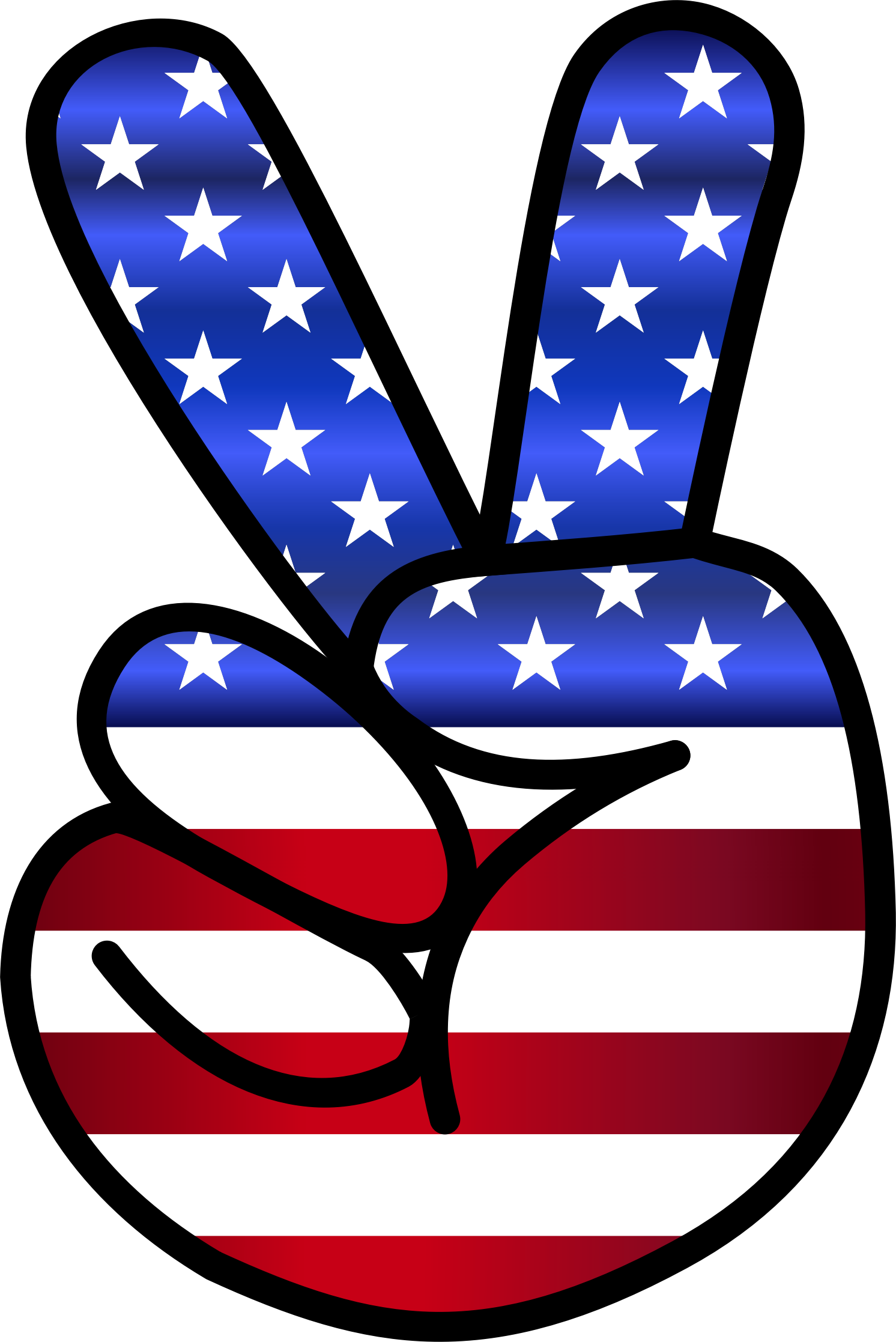 American Flag Clip Art Small American Flag Peace Sign Hand Full