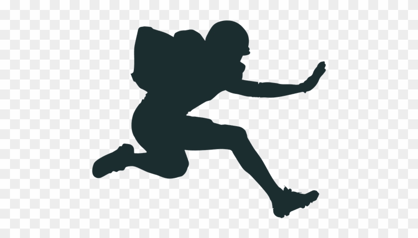 Jumping American Football Player Silhouette Transparent American