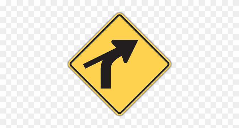 W C Combination Horizontal Alignment Skewed Side Traffic Sign