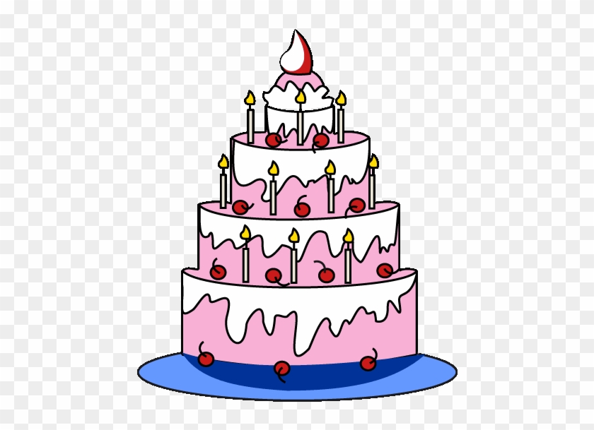 Drawn Candle Simple Happy Birthday Cakes Drawings Step By Step Free