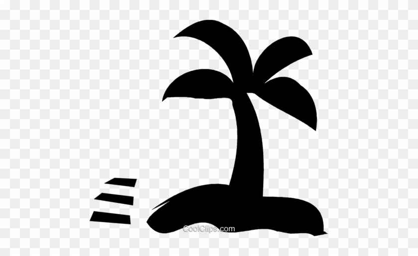 Palm Tree On An Island Royalty Free Vector Clip Art Palm Tree On An