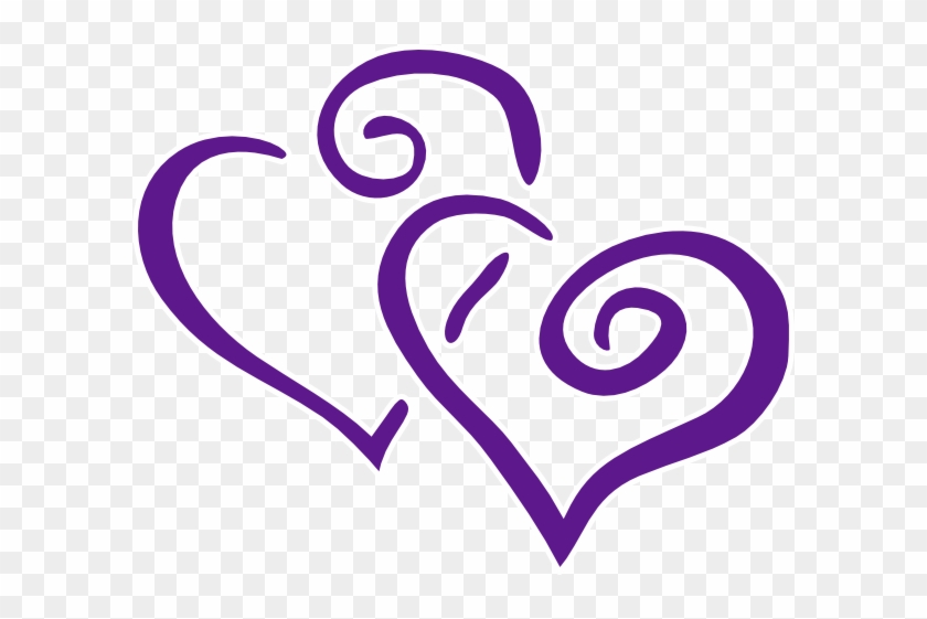 Purple Intertwined Hearts Clip Art Heart Wedding Full Size PNG