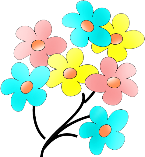 Flowers Flower Image Gallery Useful Floral Clip Art - Colorful Flowers ...