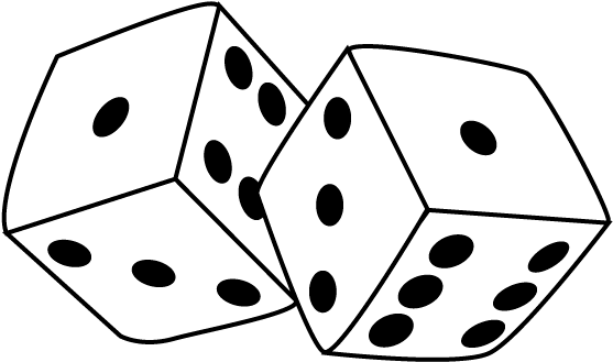 Dice Clipart Game Time - Board Games Pieces Drawing - (582x372) Png 