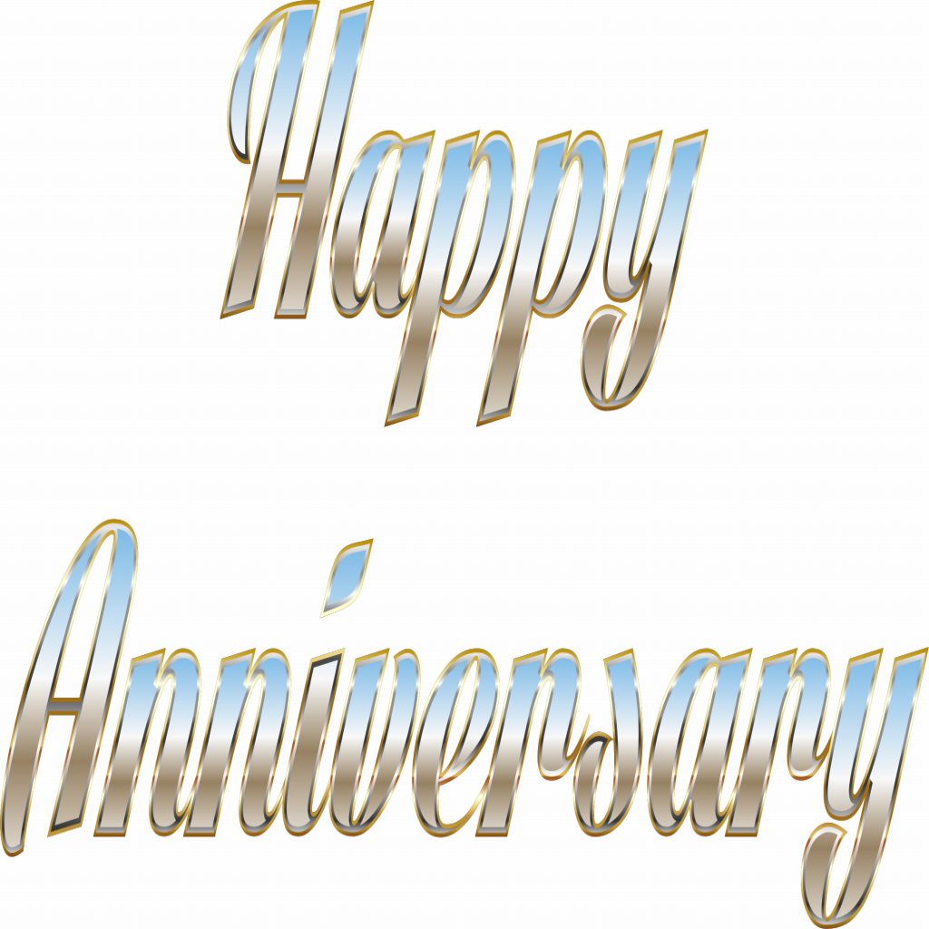 Beautiful Clipart Happy Anniversary Typography No Background - Happy Anniversary Png Text (1024x1024)