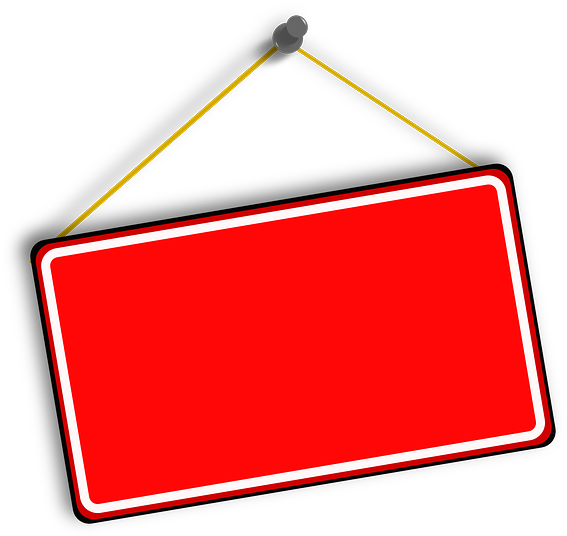 Board Hanging, Sign, Red, Board - Pentrefoelas - (640x562) Png Clipart ...