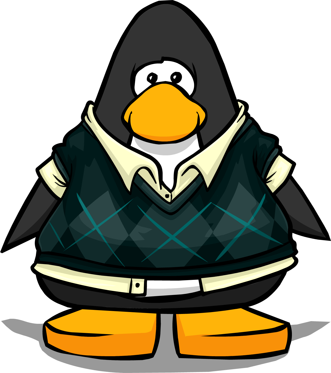 Boy's Sweater Vest Outfit From A Player Card - Club Penguin Skeleton ...