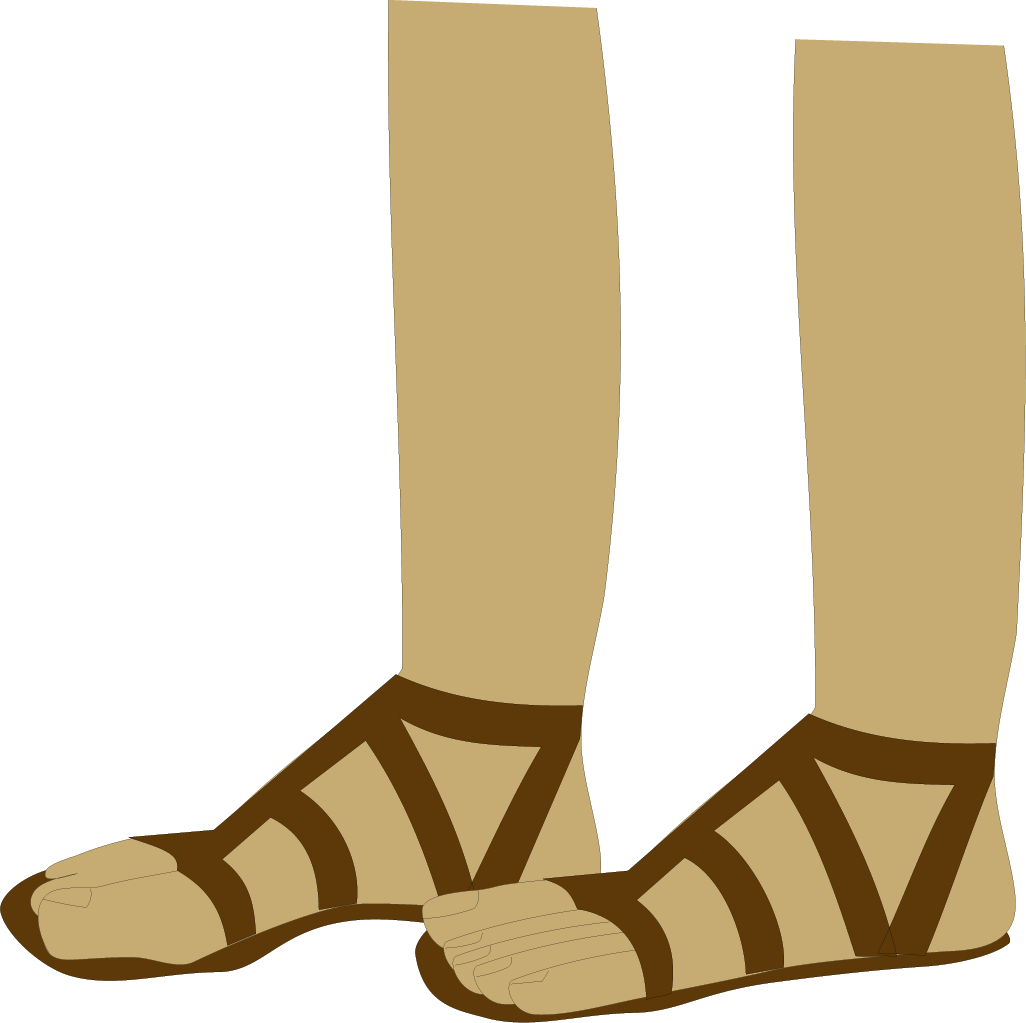 Foot Toe Clip Art - Cartoon Feet In Sandals - Full Size PNG Clipart ...