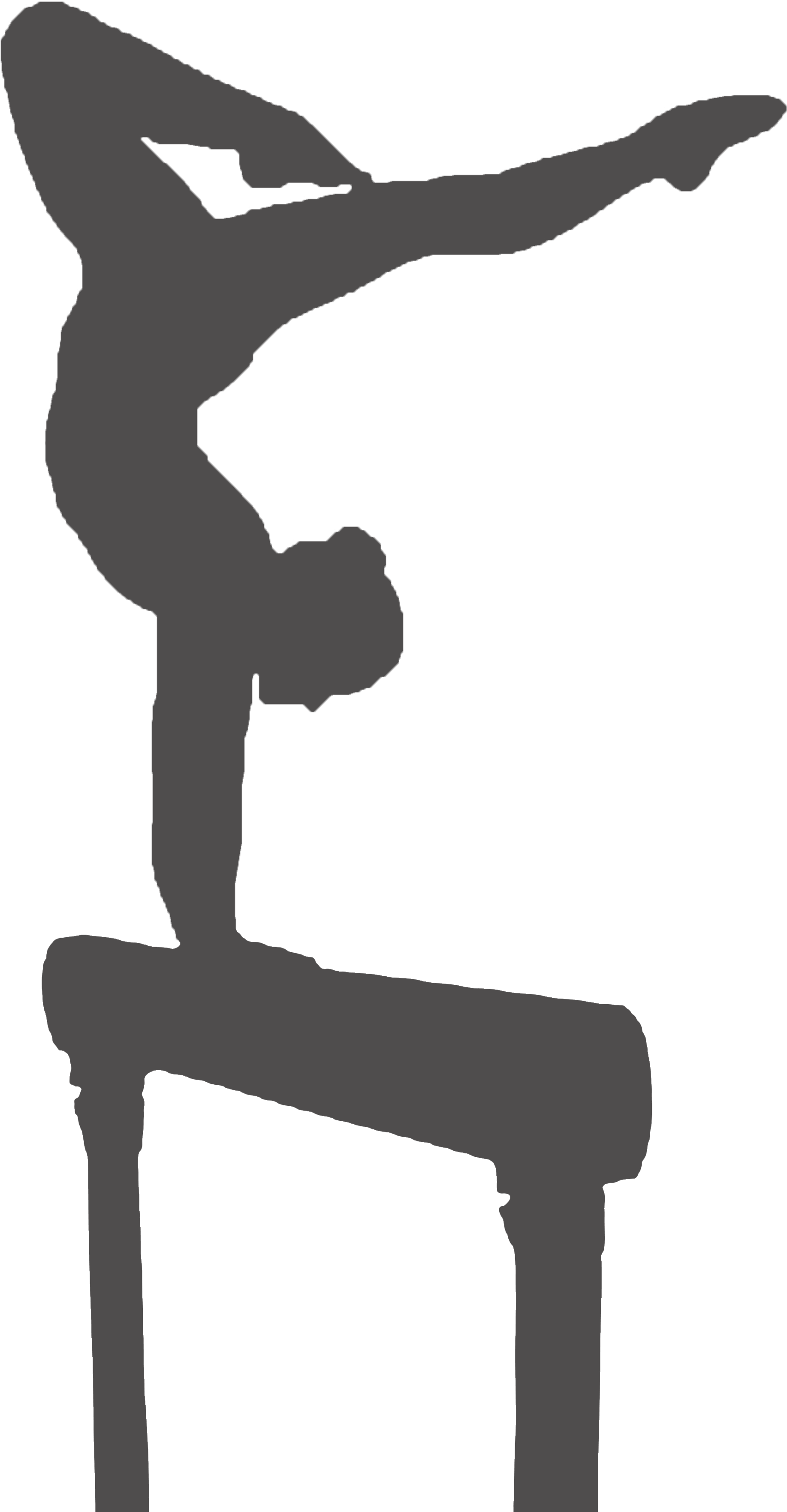 Artistic Gymnastics Silhouette Split Clip Art - Artistic Gymnastics ...