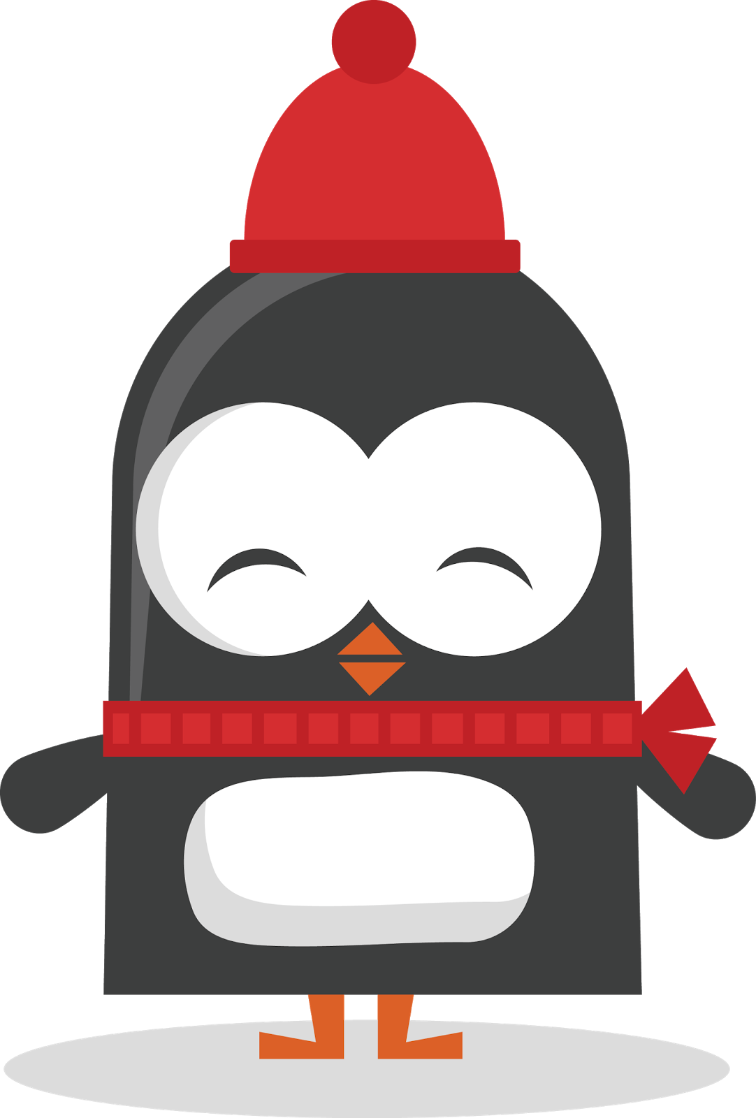 Christmas   Winter Penguin Clip Art - Cricut - (1082x1600) Png Clipart 