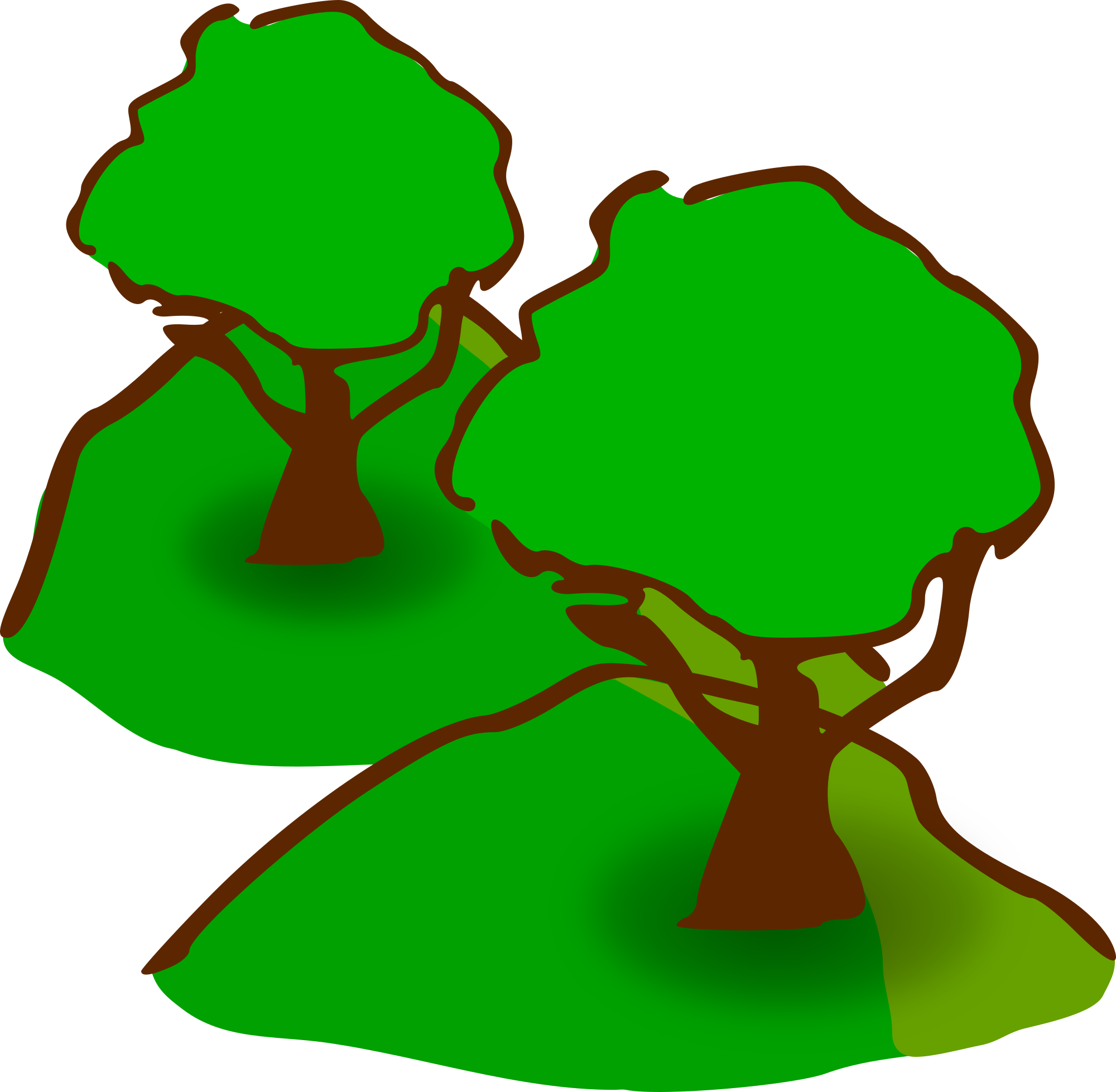Forested Hills Clipart - Tree Clip Art (2000x1957)