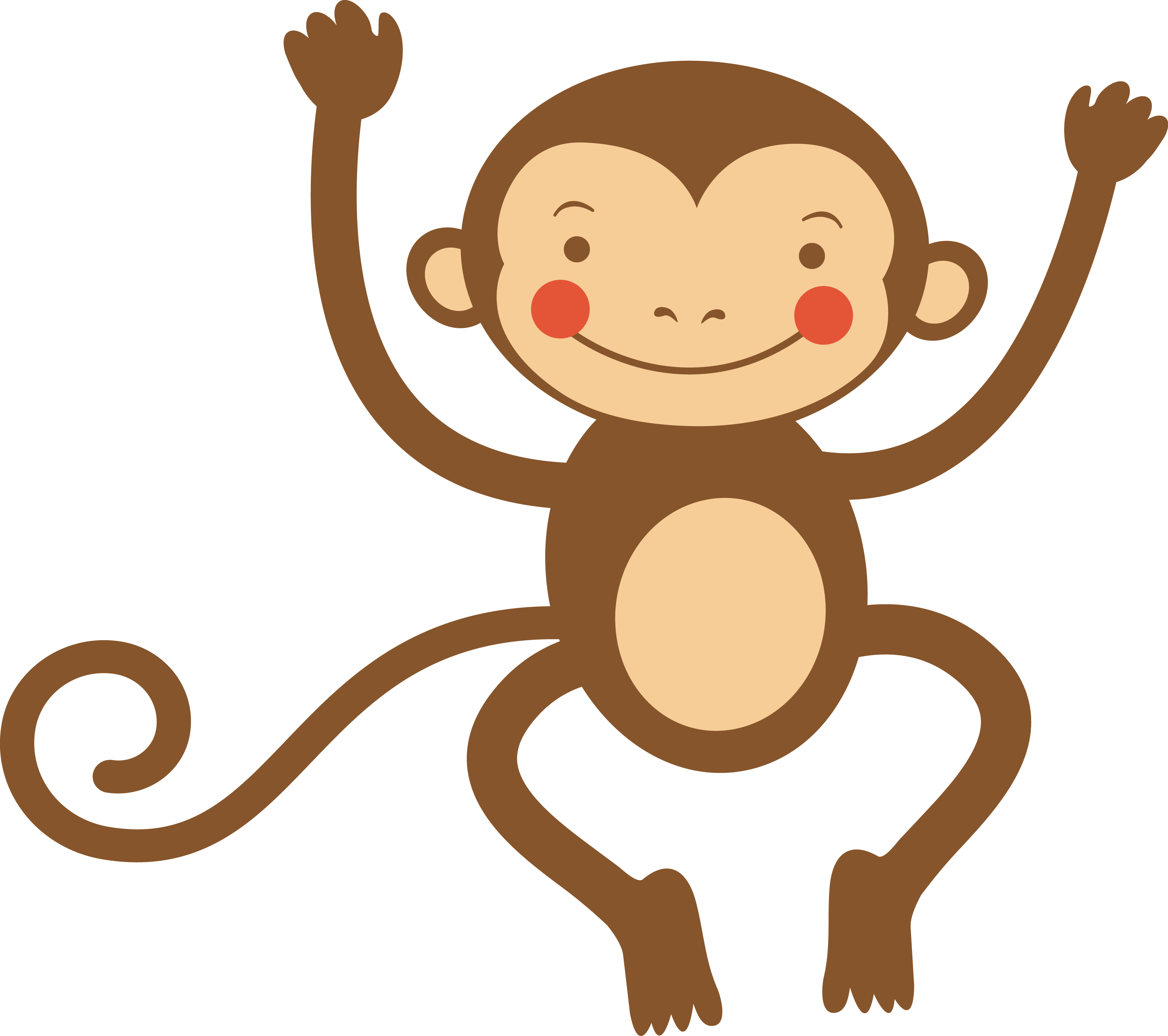 Cartoon Monkey Infant Illustration - Cartoon Monkey Infant Illustration ...