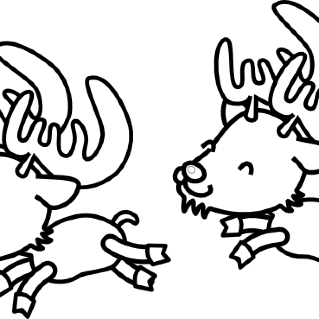 Christmas Black And White Clipart Reindeer Clipart - Santa Clauss Para ...