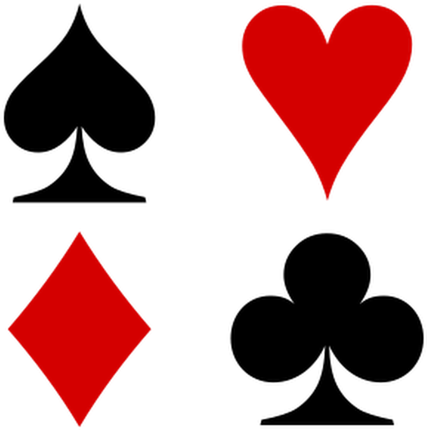 Card Suits Heart Diamond Spade Club 900x900 Png Clipart Download