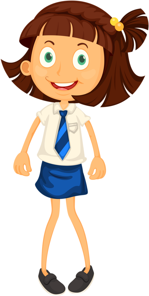 Escola & Formatura - Cartoon Girl Images In School Uniform - Full Size ...
