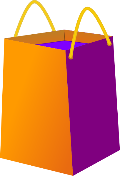 Tri Clor Shopping Bag Clip Art At Clker - Shopping Bag Clip Art (408x595)