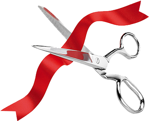 Ribbon Cutting & Grand Opening - Cutting A Red Ribbon - Full Size PNG ...