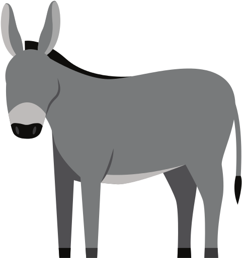 Cartoon Donkey Isolated On White Background - Defense Logistics Agency ...