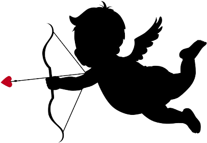 Cupid Silhouette - Cupid Silhouette - (500x403) Png Clipart Download