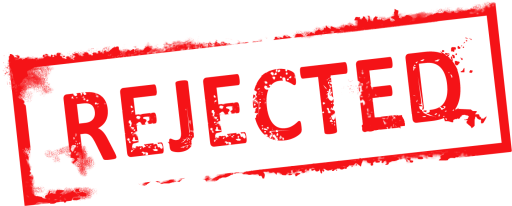 Denied Stamp Png Clipart - You Get Rejected: How To Craft The Perfect College (570x214)