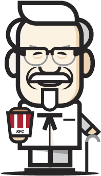 Loogmoji Of Colonel Sanders - Colonel Sanders - (500x500) Png Clipart ...