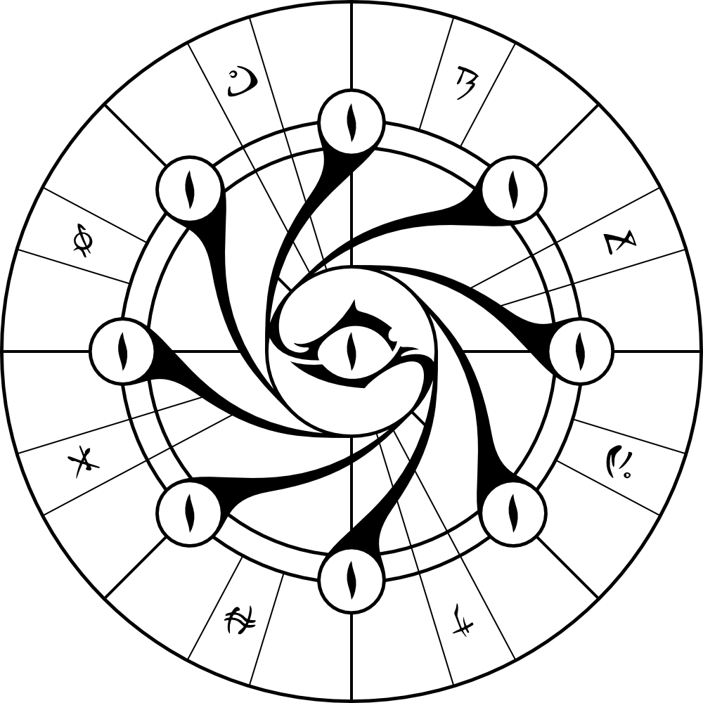 God sign. God symbol. Elder sign. God symbol fallos. Symbol of God from Machine.