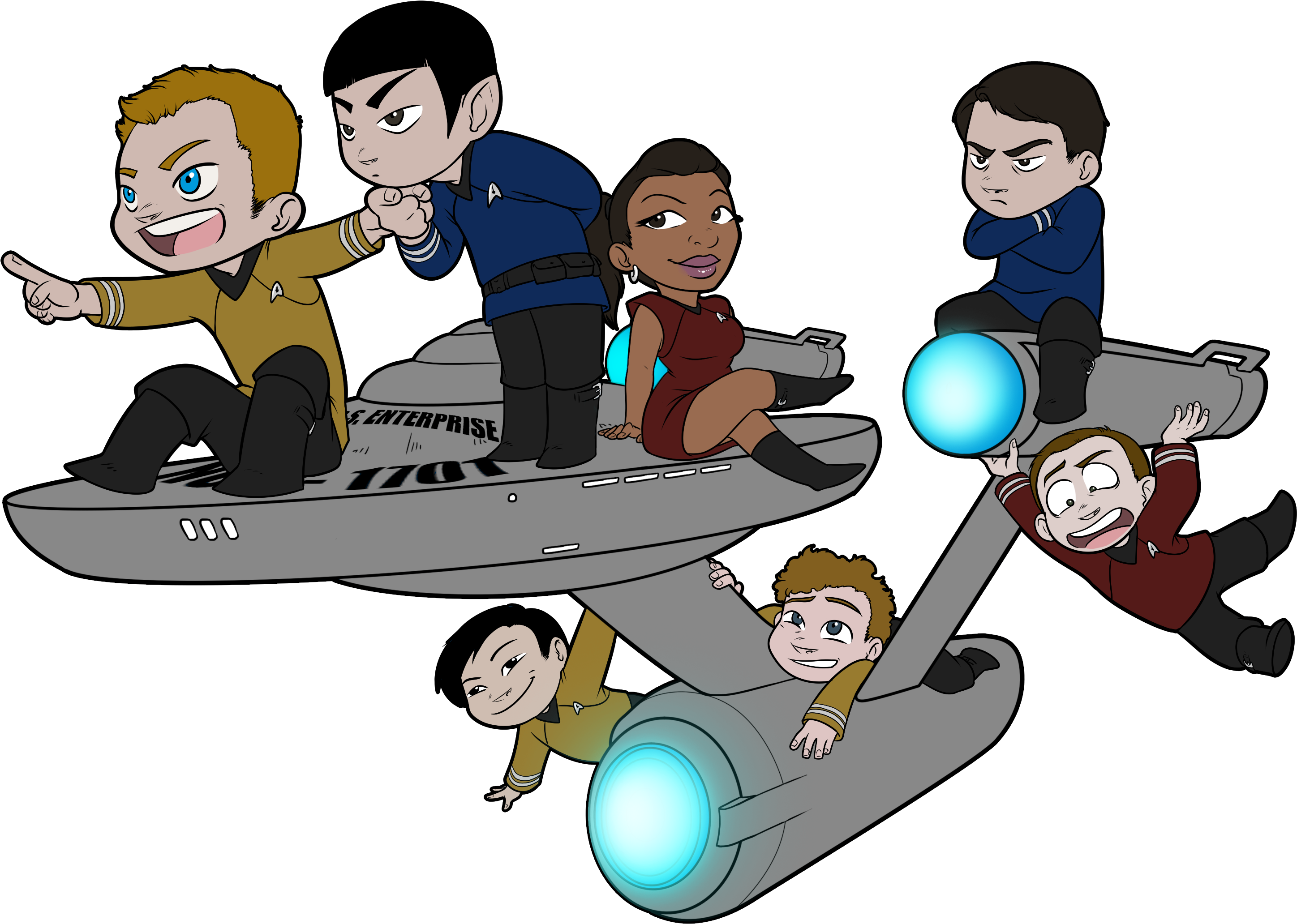 Star Trek Badge Clipart - Star Trek Cartoon Png - (3507x2480) Png ...