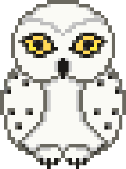 Hedwig - Pixel Art (600x588)