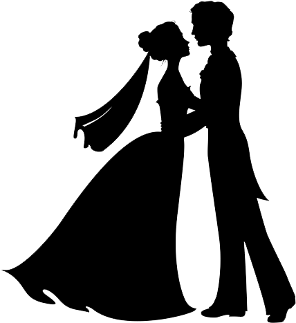 Novios-bailando - Pareja De Novios Vector - (500x500) Png Clipart Download