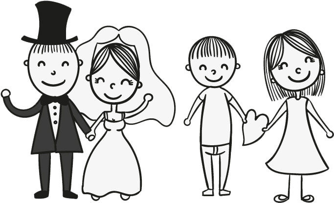 Wedding Invitation Bridegroom - Bride And Groom Cartoon - (800x766) Png ...