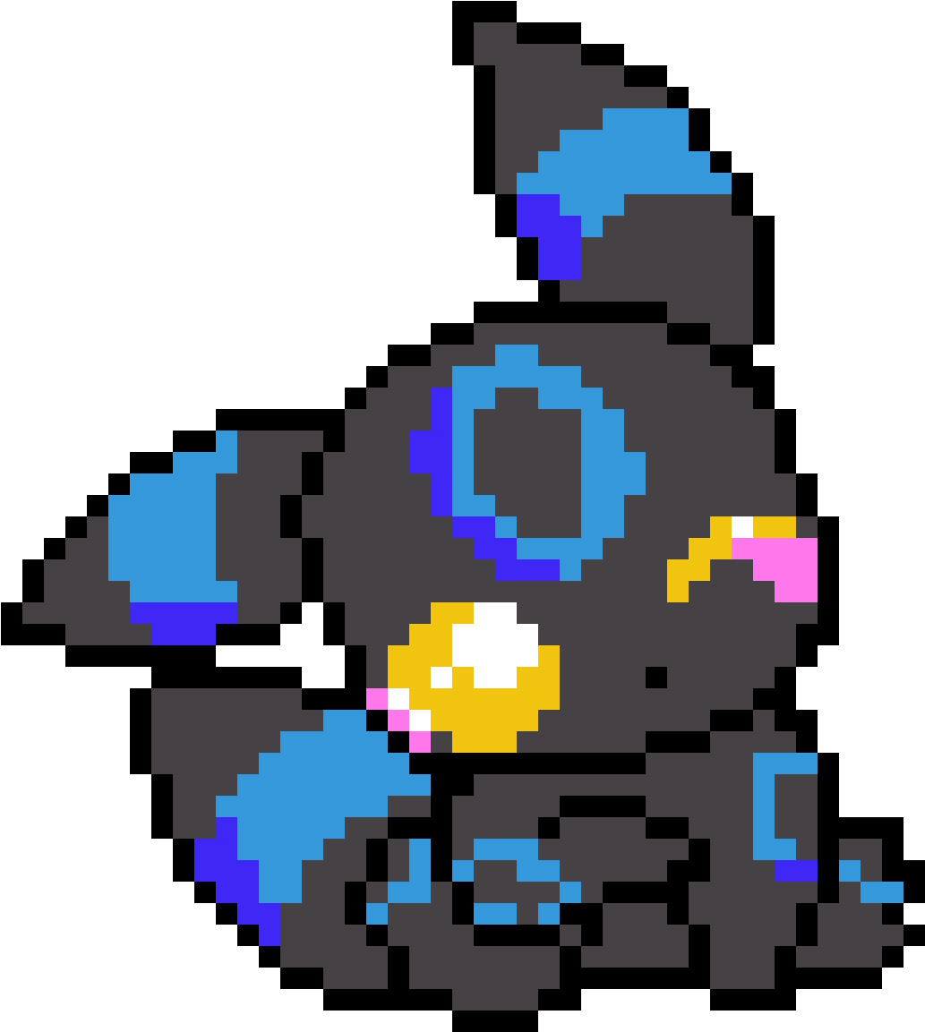 Shiny umbreon pixel art