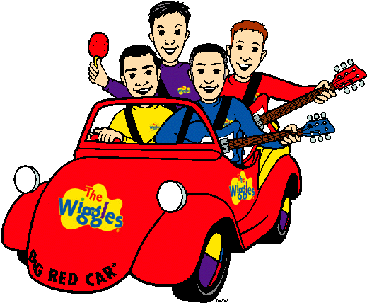 Free The Wiggles Clip Art - Cartoon Wiggles Big Red Car - Full Size PNG ...