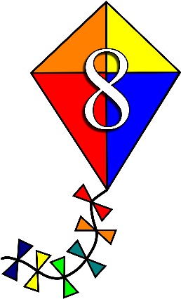 Numbers 0-20 On Kites - Triangle (302x427)