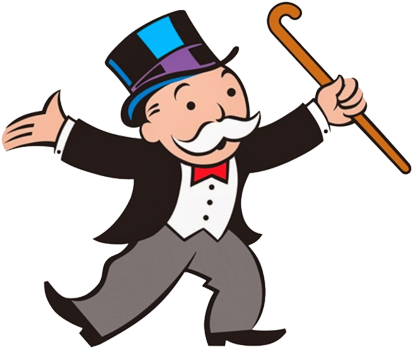 Program - Mr Monopoly Man Transparent Background - (412x412) Png ...