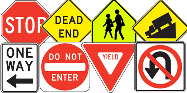 Traffic Signs - Traffic Mandatory Signs India Hd - (600x300) Png ...