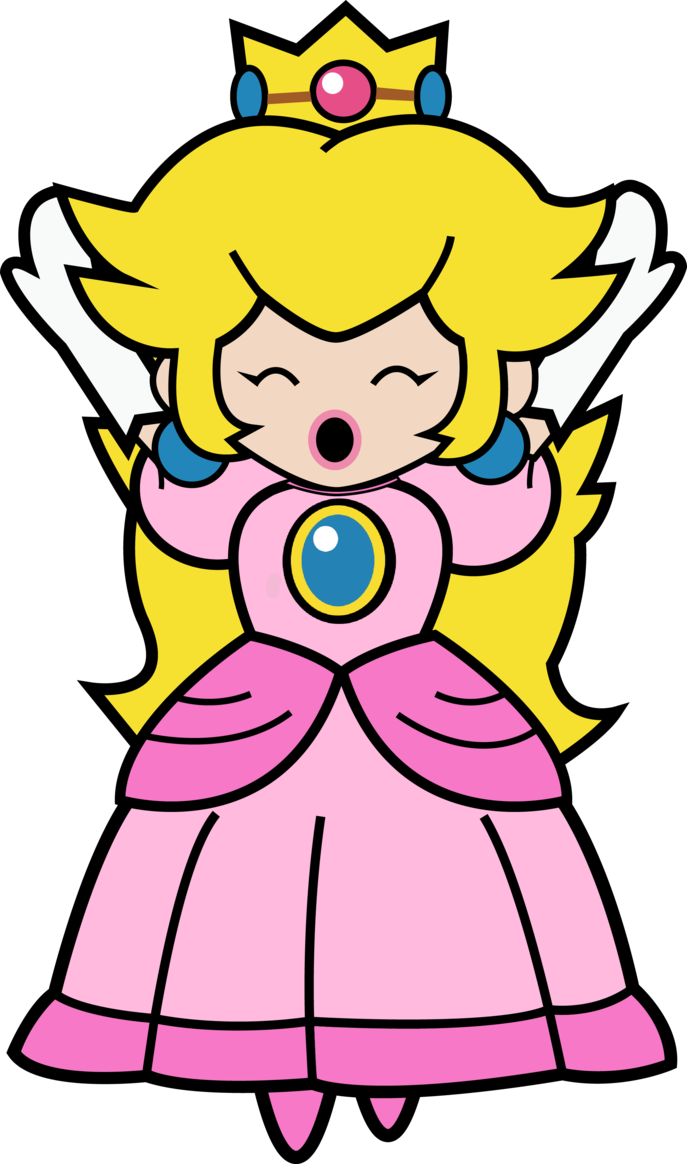 Princess Peach Clipart Vector - Paper Peach - Full Size PNG Clipart ...