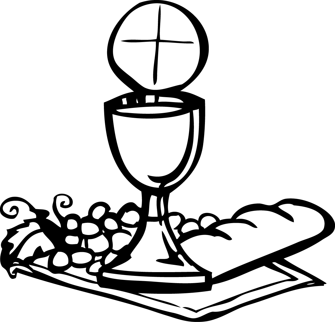 Communion Clip Art Girl - Eucharist - Full Size PNG Clipart Images Download