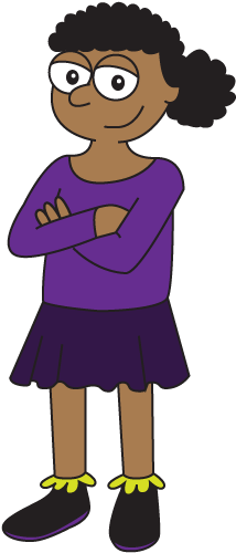 Girl With Arms Folded - Girl - (300x600) Png Clipart Download