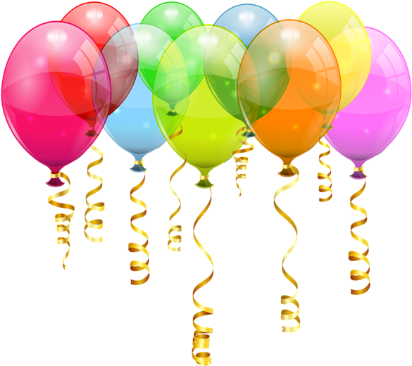 Colorful Balloon Bunch Png Clipart Image - Birthday Balloons Clipart ...