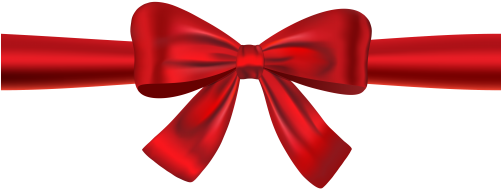 Red Ribbon Bow Png Transparent Image - Bow Ribbon Png - (500x255) Png 