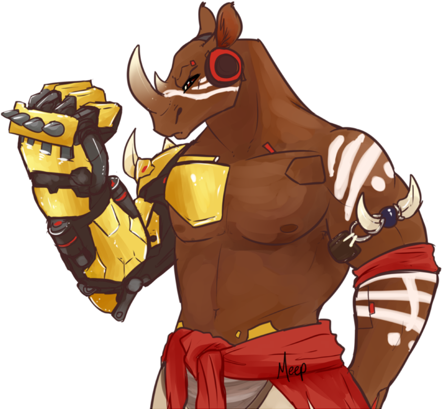 Doomfist Rhino By Sushimeep - Cartoon - (979x816) Png Clipart Download