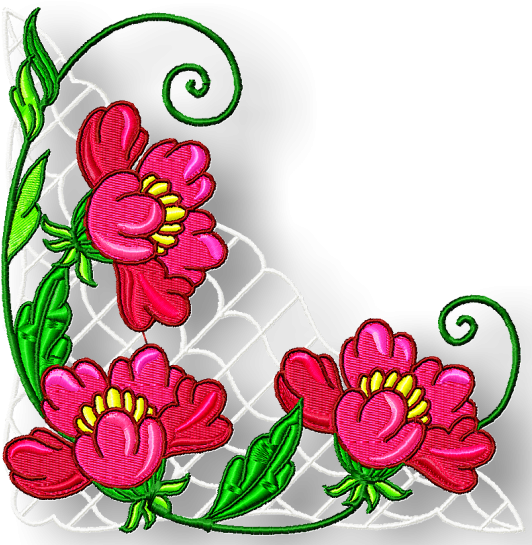 Flower Corners Borders And More - Corner Border Flower Design ...