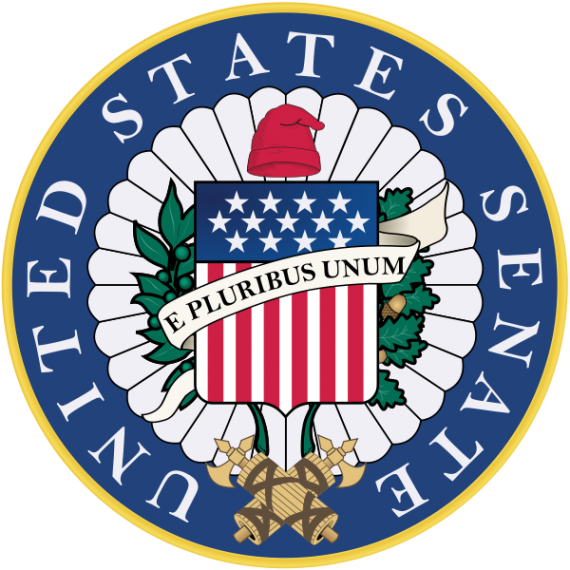 Amendment - Seal Of The Senate - (570x570) Png Clipart Download