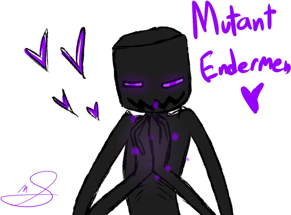 Mutant Endermen By Black-sparow - Minecraft Enderman Fan Art (1024x768)