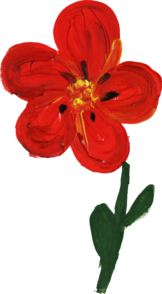 1002 × 1322 Px - Red Flower Painting Simple (565x1024)
