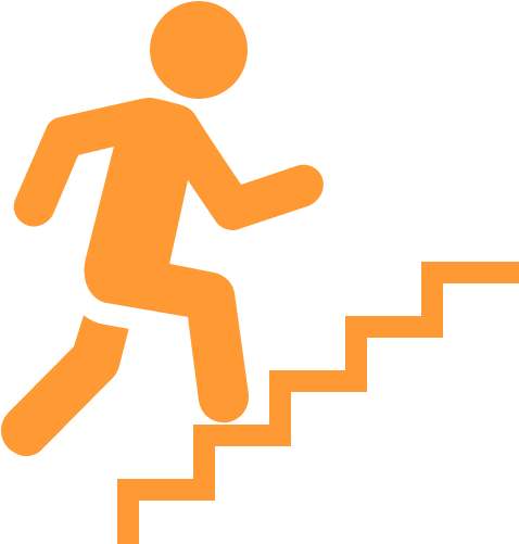 A Person Walking Up Steps Icon - Staircase Icon - Full Size PNG Clipart ...