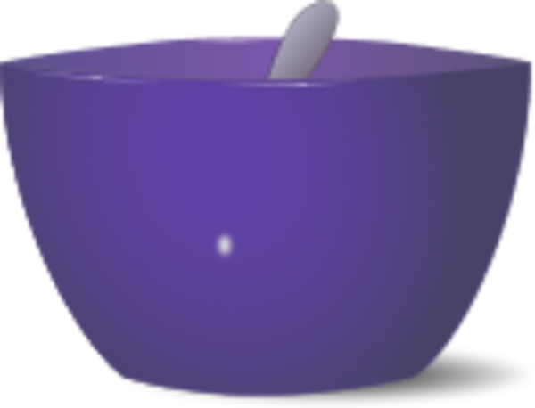 Bowl Clipart Purple - Bowl Clipart (600x458)