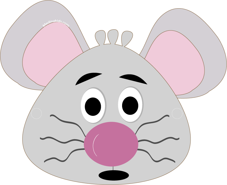 Mouse Mask Printable Medinakids Mouse Mask Craft For - Mouse Mask (766x626)