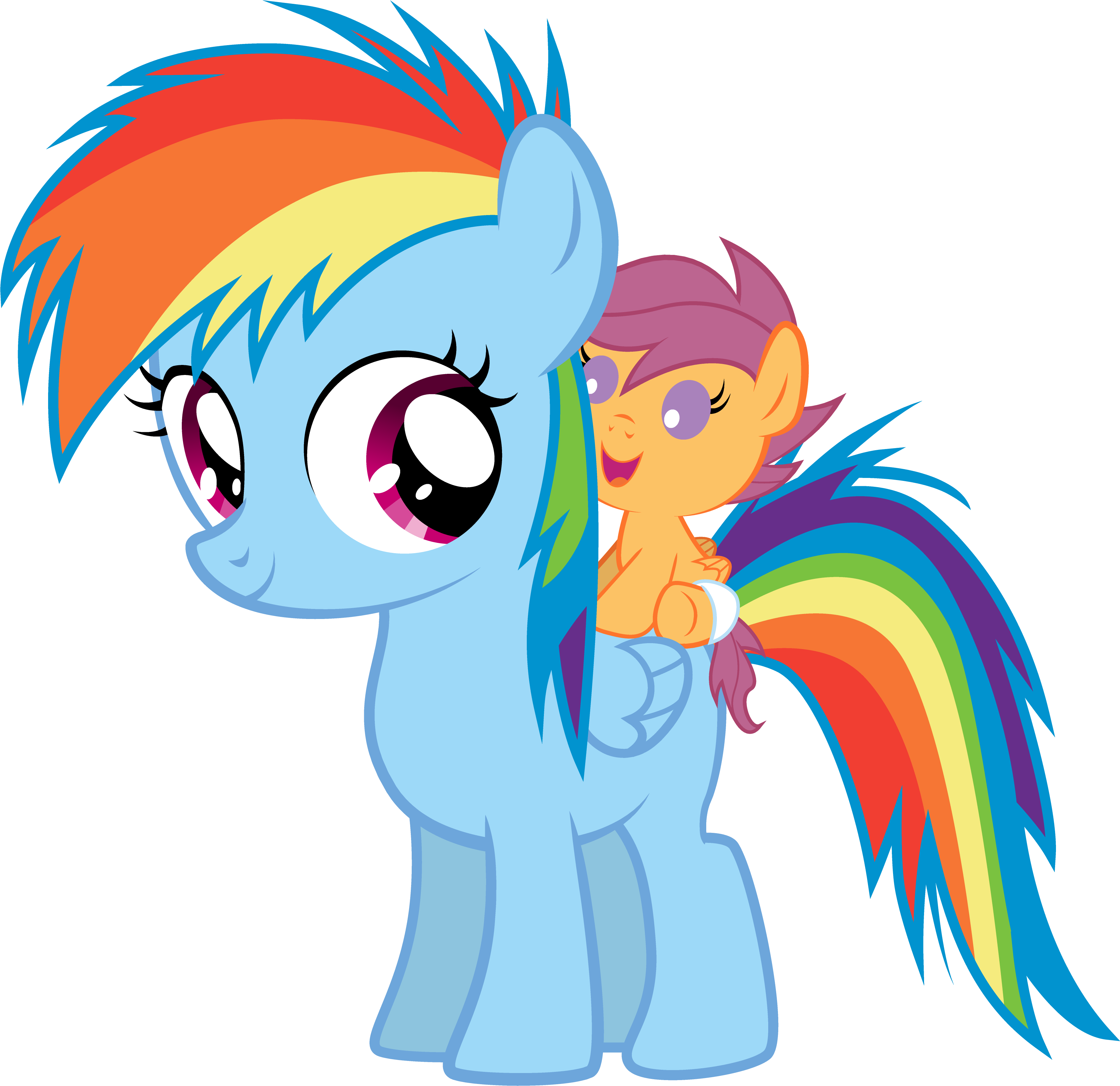 Technicallylegal Baby Scootaloo And Filly Rainbow Dash - My Little Pony Rainbow Dash Baby (3864x3741)