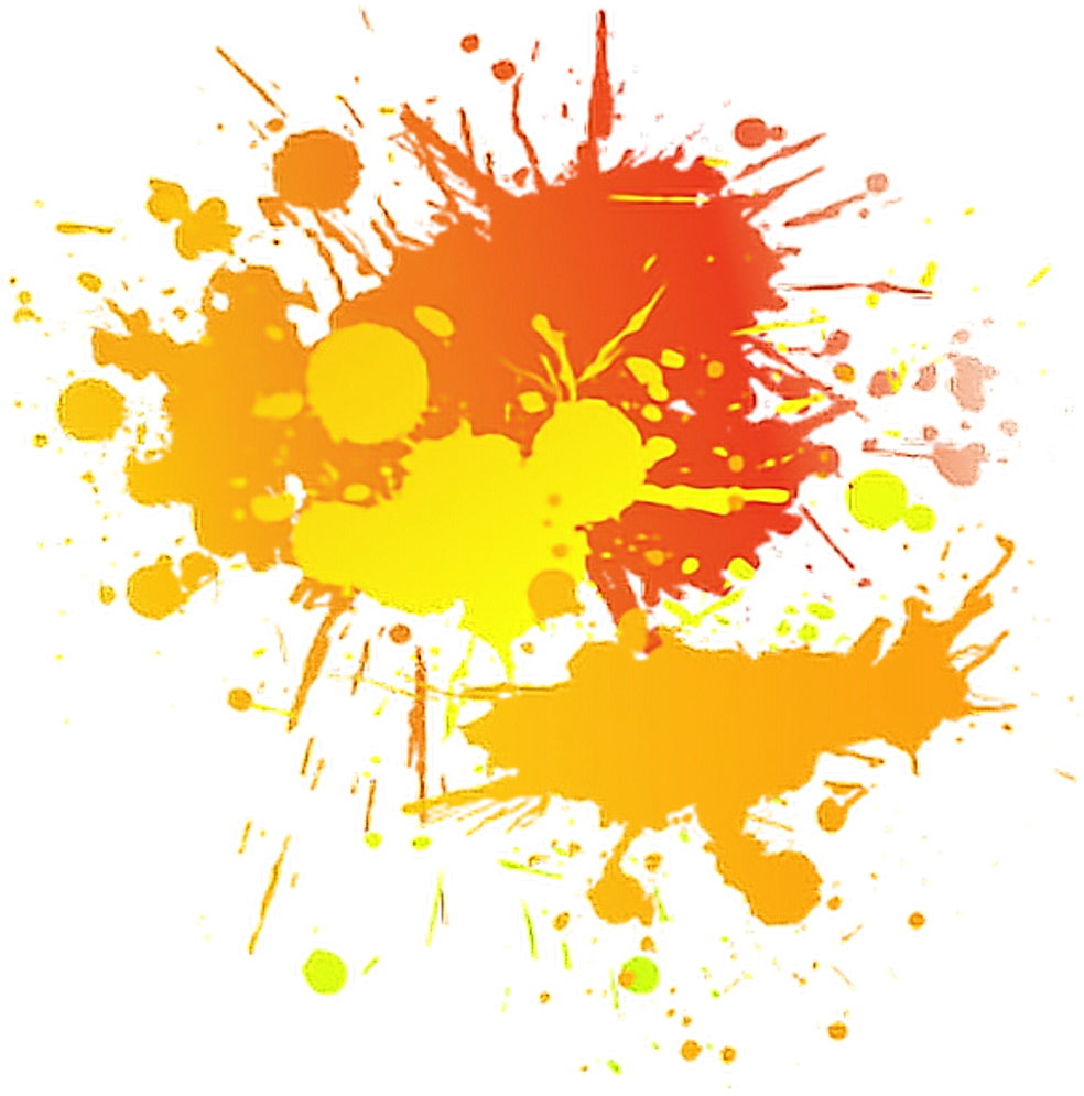 Orange Paint Splatter Remixit - Paint Splash Art Png - (1024x1024) Png ...